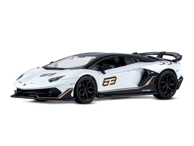 Машина АВТОПАНОРАМА Lamborghini SVJ, 124, белый, свет, звук, вк 24,5х12,5х10,5 см