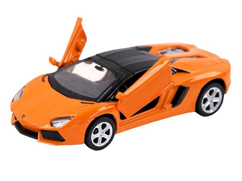 Машина АВТОПАНОРАМА Lamborghini Aventador LP7004 Roadster, 143, оранжевый, инерция
