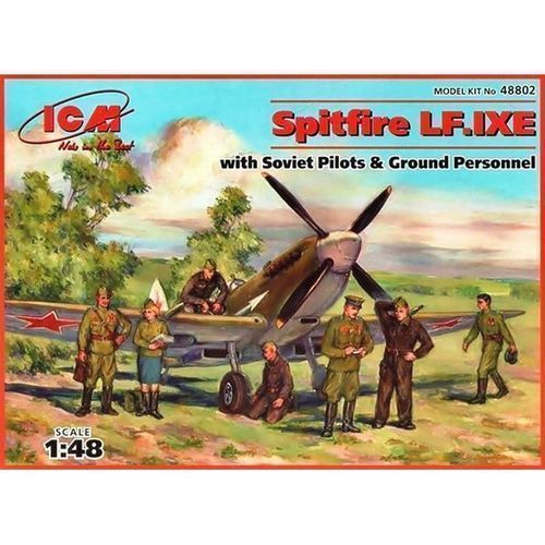 Сборная модель Самолет SPITFIRE LFIXE с пилотами и техниками 148