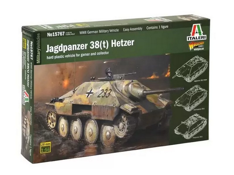 Сборная модель ITALERI 15767ИТ САМОХОДКА JAGDPANZER 38t HETZER, 156