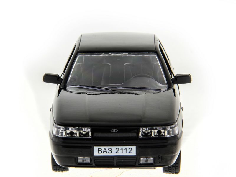 Машина АВТОПАНОРАМА ВАЗ 2112 черная,122, инерция, Pull Bаck механизм, вк 101222 cм