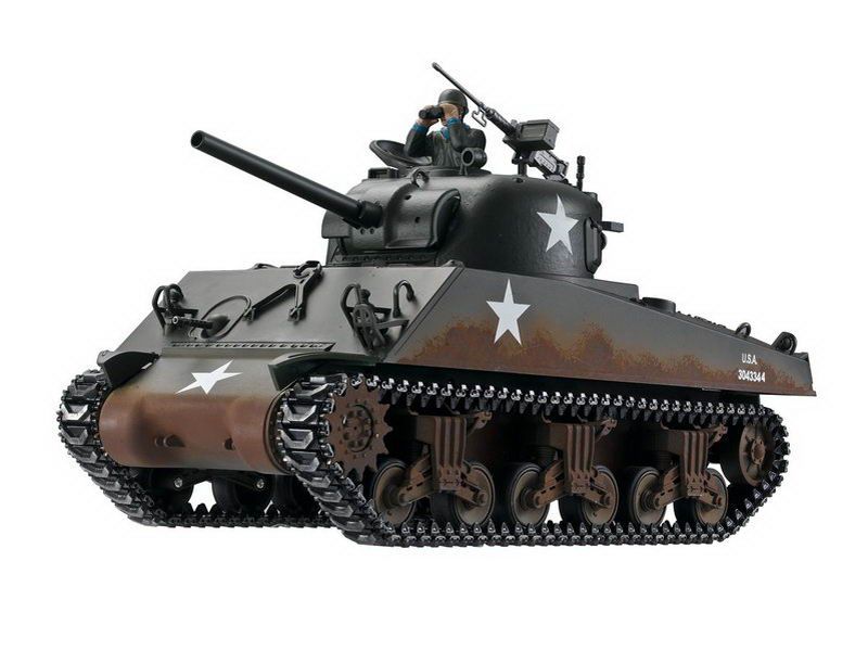 Радиоуправляемый танк Torro Sherman M4A3, 116 24G, ВВпушка, деревянная коробка
