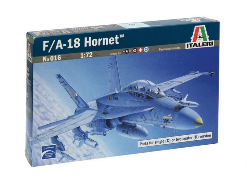 Сборная модель ITALERI Самолет FA 18 WILD WEASEL CD, 172