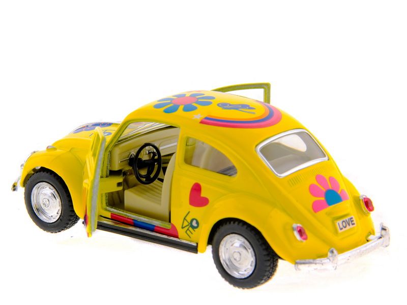 Машина Kinsmart 1967 Volkswagen Classical Beetle with printing инерция 112шт 132 бк