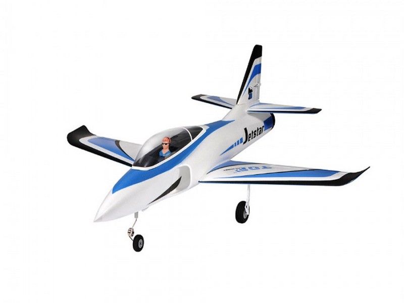 Радиоуправляемый самолет Top RC Jet Star голубой 800 мм импеллер 65мм PNP