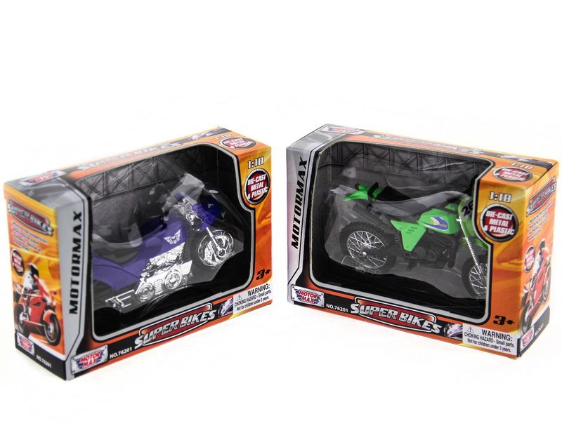 Мотоцикл Motormax 118 BMW и Kawasaki  в ассортименте 76201 вк