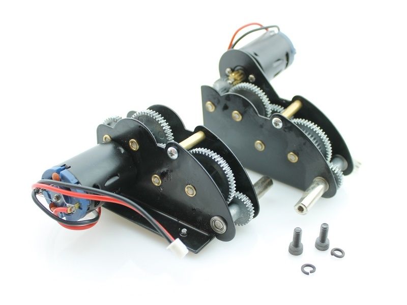 Редуктора Taigen цинковые, 4в1, 18kRPM, для танков Tiger 1 plastic, Panther A с моторами380