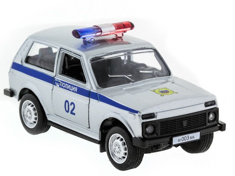 Машина АВТОПАНОРАМА инерц ВАЗ 2121 150, вк 1275,5 см, серебристая