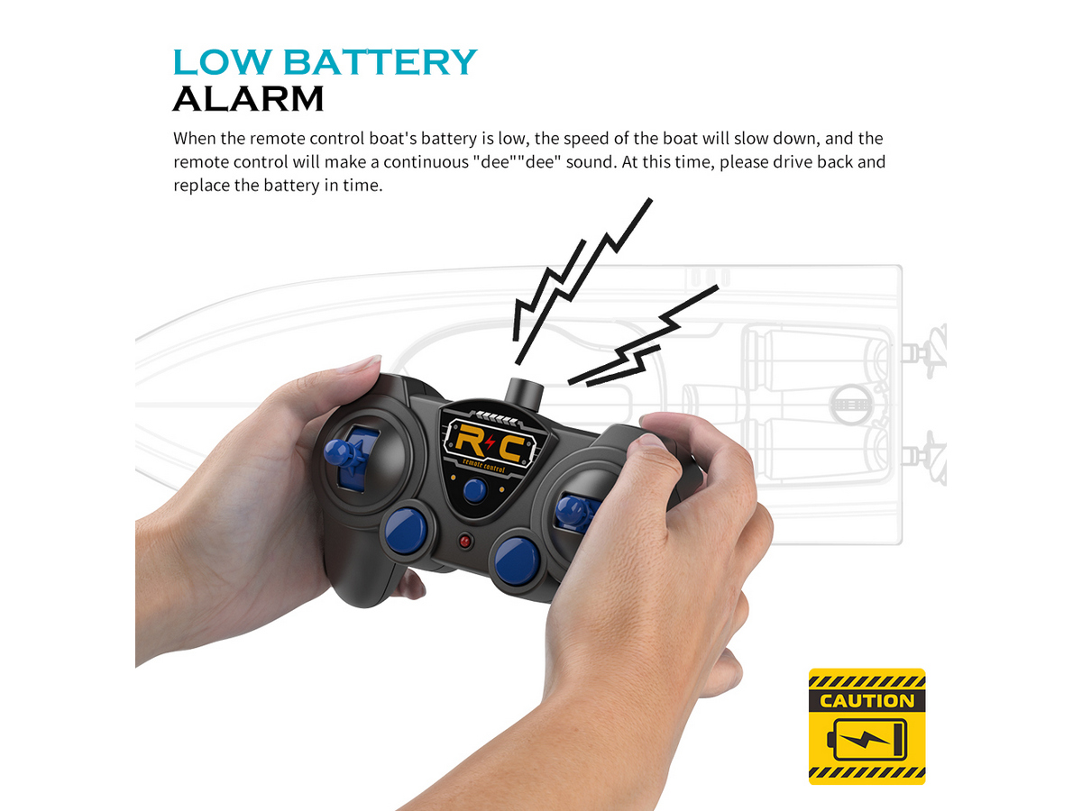 Радиоуправляемый катер Flytec V555 зеленый с подсветкой 24G RTR