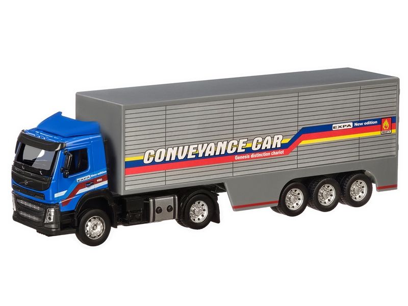 Машина АВТОПАНОРАМА Volvo, синий, 150, свет, звук, вк 281410 см