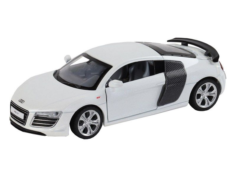 Машина АВТОПАНОРАМА Audi R8 GT, белый, 132, свет, звук, инерция, вк 17,513,59 см