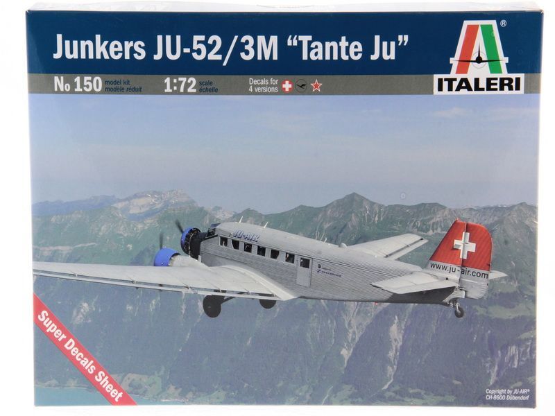 Сборная модель Самолет Ju52 3M Tante Ju Italeri 172
