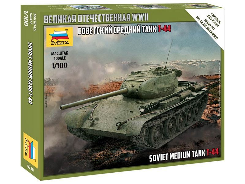 Сборная модель ZVEZDA Советский средний танк Т44, 1100