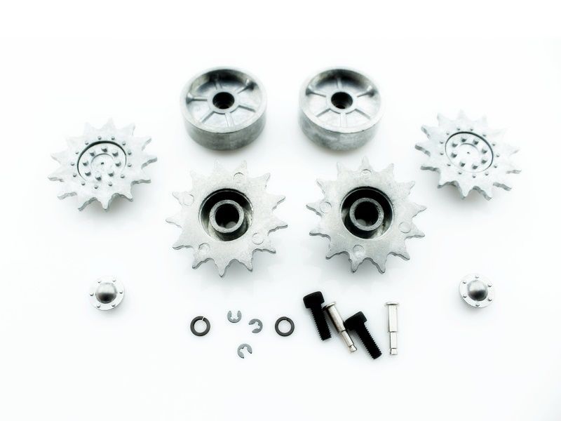 Ведущая звездочка 2 шт и ленивец 2 шт для танка SHERMAN M4A3 75 мм TAG120647