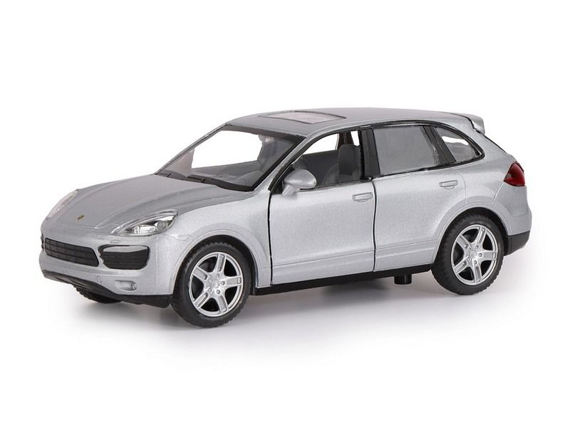 Машина АВТОПАНОРАМА Porsche Cayenne S, серебряный, 132, свет, звук, инерция, вк 17,513,59 см