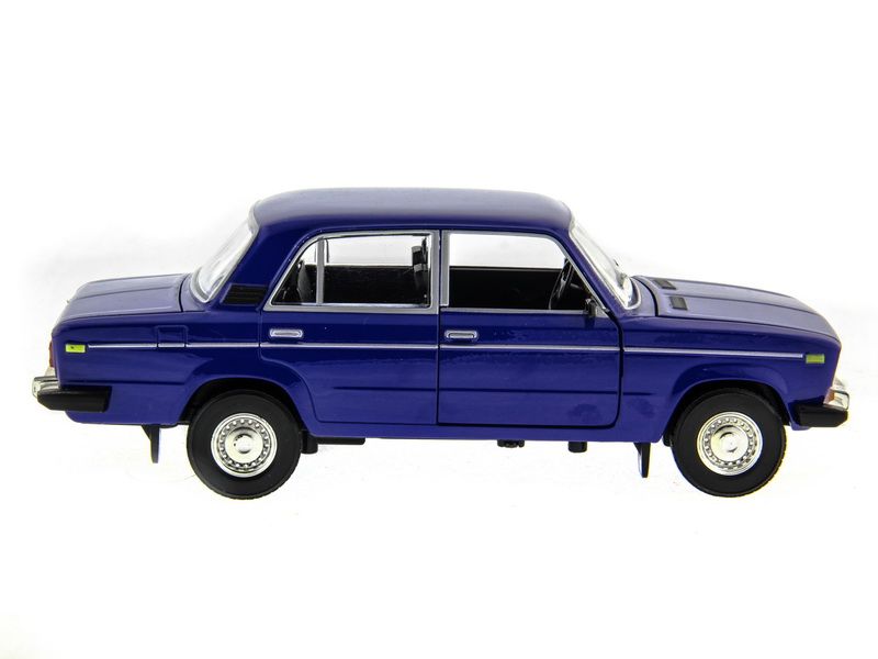 Машина АВТОПАНОРАМА ВАЗ 2106 синяя ,122, инерция, Pull Bаck механизм, вк 101222 cм