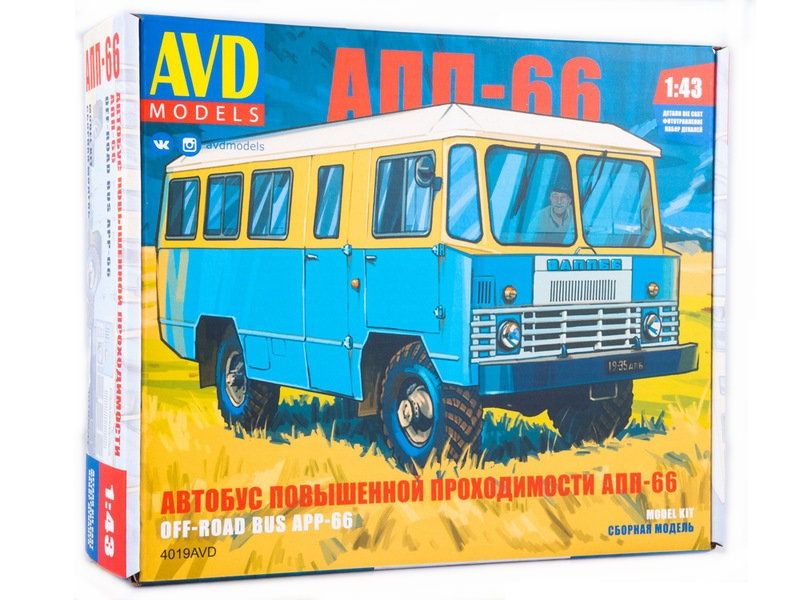 Сборная модель AVD Автобус повышенной проходимости АПП66, 143