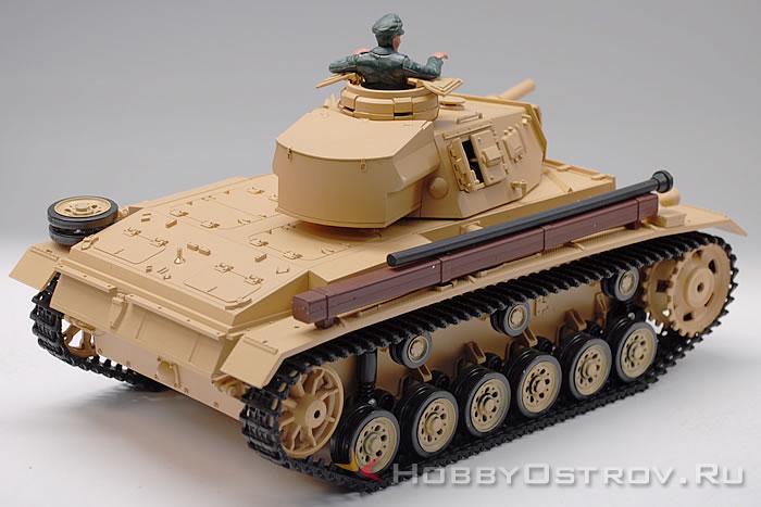 Радиоуправляемый танк Heng Long 116 Panzerkampfwagen III Германия 24G RTR песочный