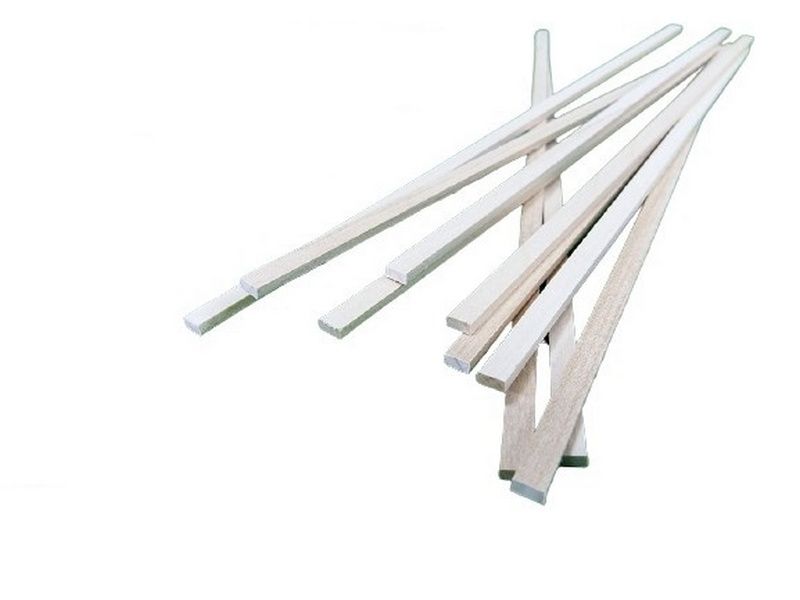 Деревянные рейки 3х6 мм, длина 300 мм, липа, 10 шт