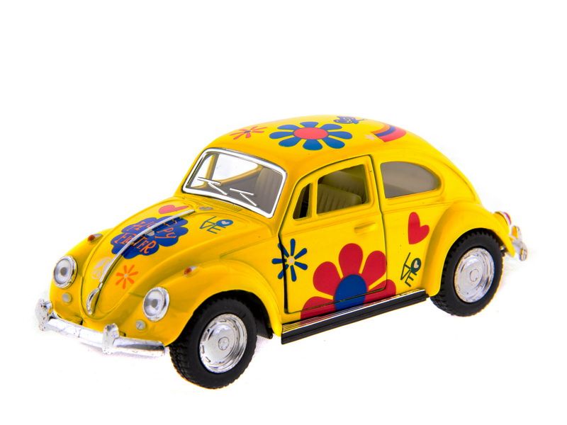 Машина Kinsmart 1967 Volkswagen Classical Beetle with printing инерция 112шт 132 бк