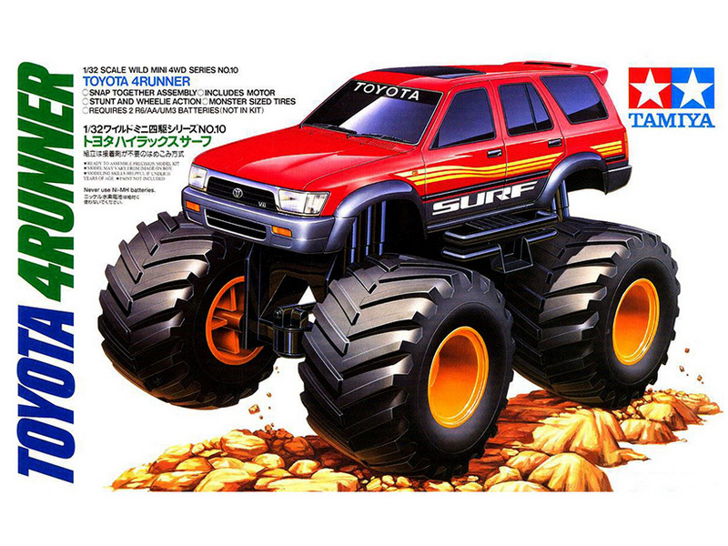Сборная модель Tamiya Toyota 4Runner, большие колеса, сборка без клея