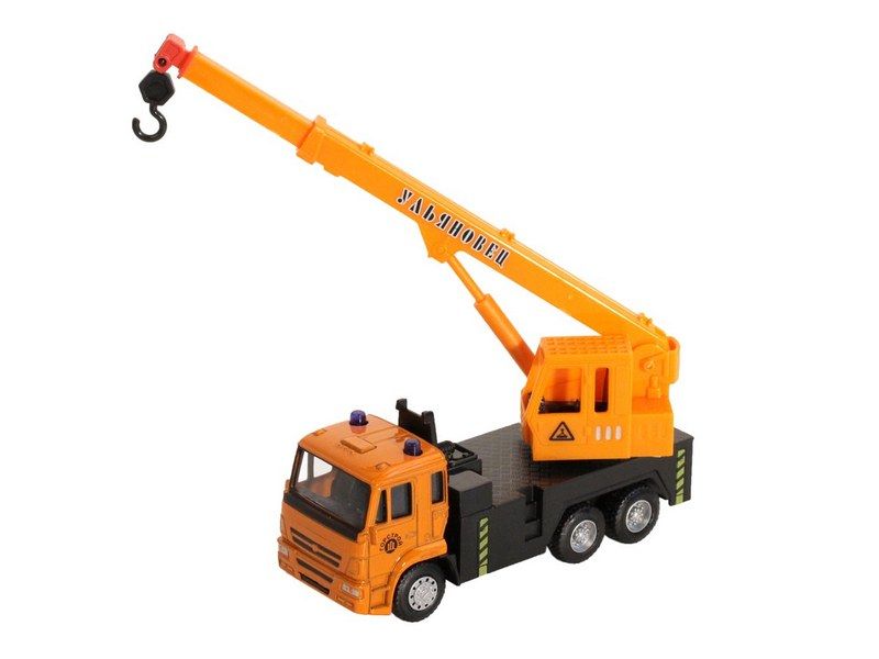 Машина АВТОПАНОРАМА Кран, оранжевый, 154, инерция, вк 16,56,49 см