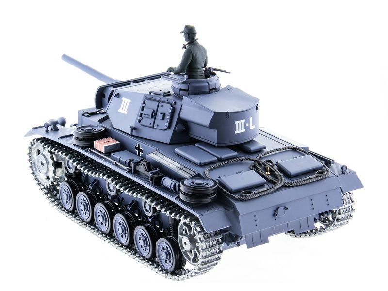 Радиоуправляемый танк Heng Long 116 Panzerkampfwagen III Германия 24G RTR PRO темносерый