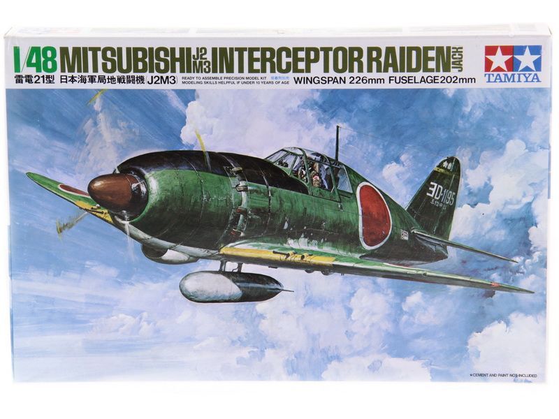 Сборная модель Самолёт MITSUBISHI J2M3 INTERCEPTOR RAIDEN JACK 148
