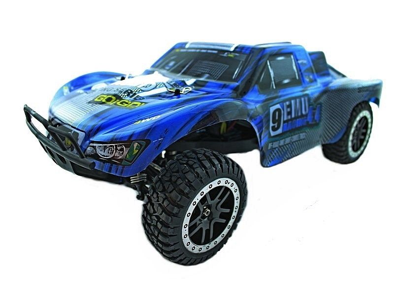 Радиоуправляемый шорткорс Remo Hobby 9EMU синий 4WD 24G 18 RTR
