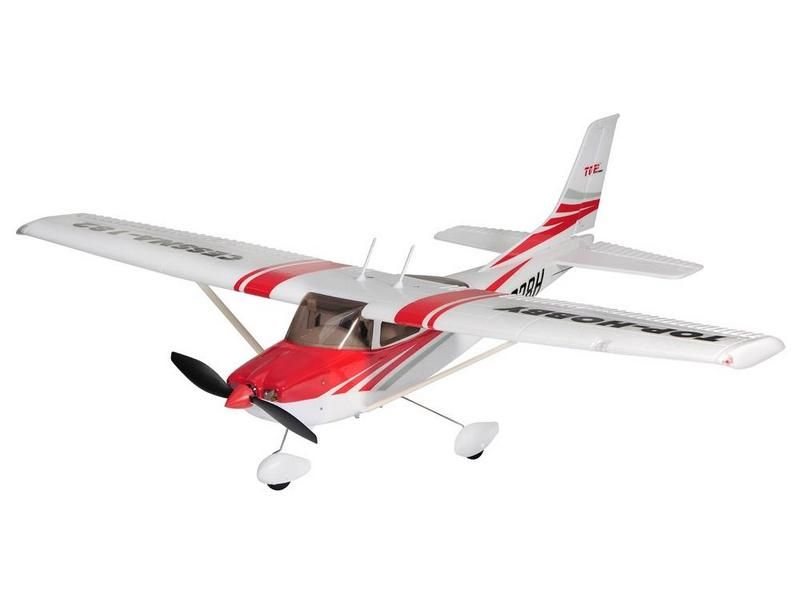 Радиоуправляемый самолет Top RC Cessna 182 400 class красная 965мм PNP