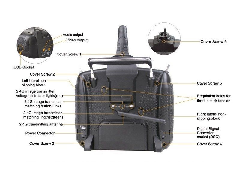 Аппаратура радиоуправления Walkera Devo F7DS 24G 7ch Rx Tx