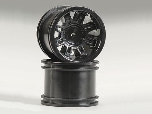 Передние диски Spider 8 Spoke Losi MiniT Front Wheel черные RPM73202