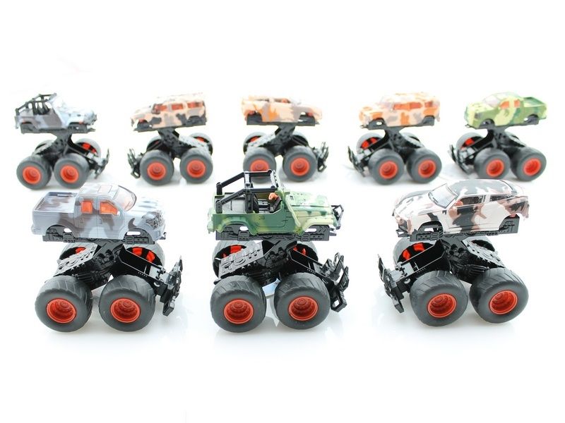 Машина инерционная KLX500114 Raptor SUV Military 4WD в асс, 8 шткор