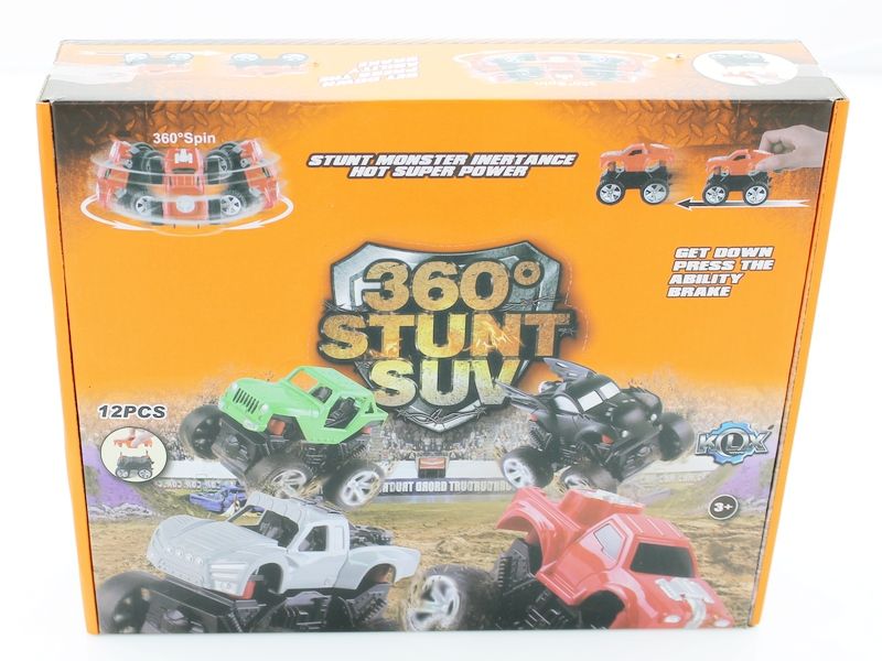 Машина инерционная KLX500151 Stunt 360 SUV Bigfoot 4WD в асс, 12 шткор