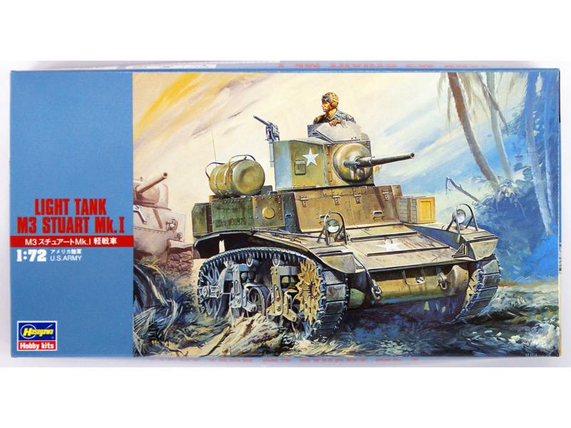 Сборная модель Hasegawa Танк LIGHT TANK M3 STUART MkI, 172