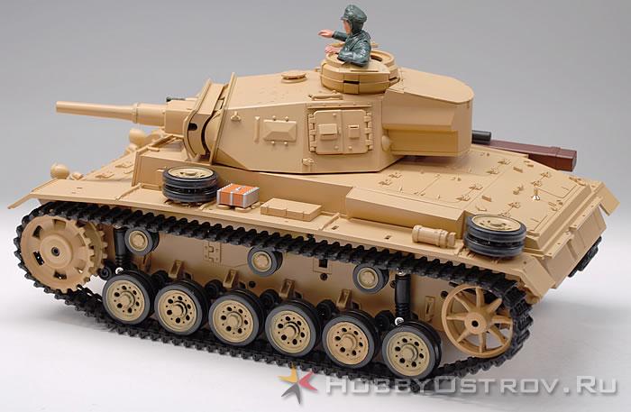 Радиоуправляемый танк Heng Long 116 Panzerkampfwagen III Германия 24G RTR песочный