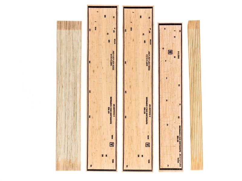 Сборная дермодельСамолет DH Chipmunk Guillows 124