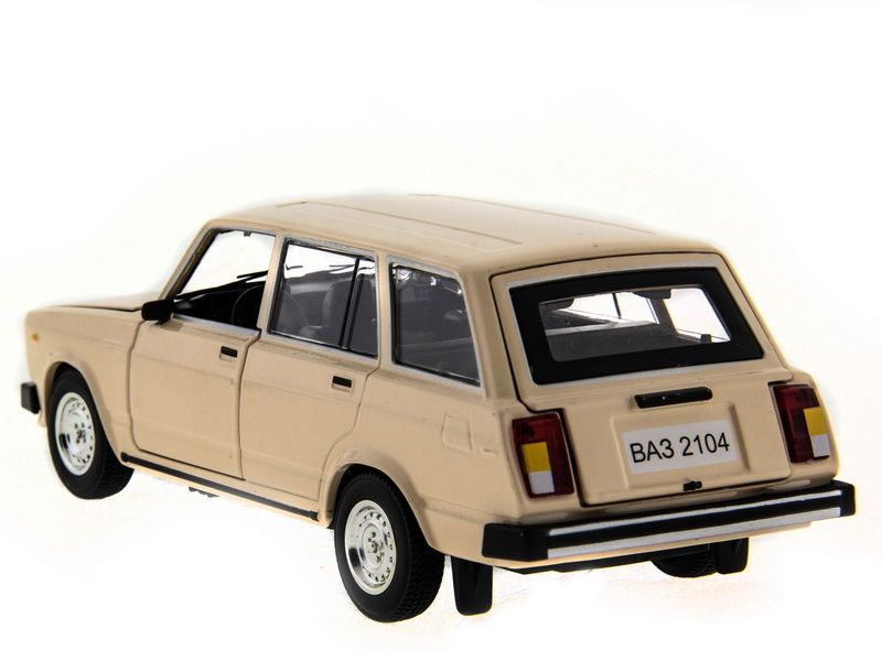 Машина АВТОПАНОРАМА ВАЗ 2104 бежевая,124, инерция, Pull Bаck механизм, вк 101222 cм