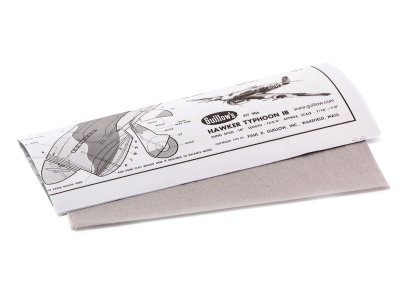 Сборная дермодельСамолет Typhoon Guillows 128