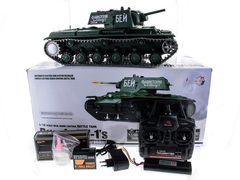 Радиоуправляемый танк Heng Long 116 KV1 Россия 24G RTR PRO