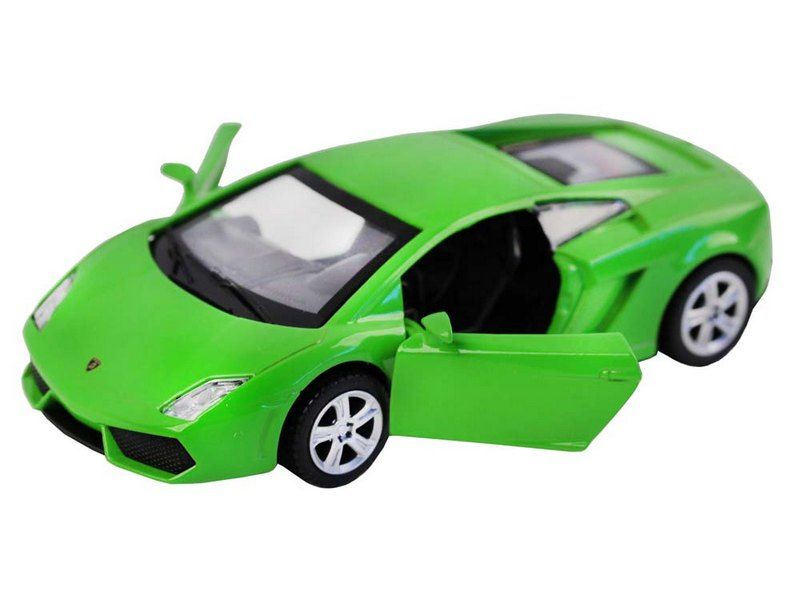 Машина АВТОПАНОРАМА Lamborghini Gallardo LP5604, 143, зеленый, инерция, вк 17,512,56,5 см
