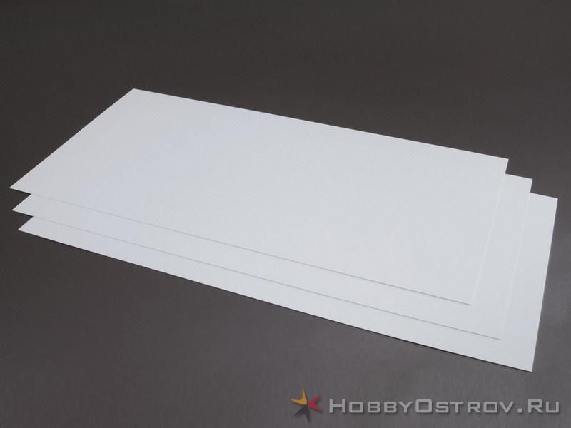 Evergreen ассортимент из 3х листов пластика толщиной 0,25 0,50 и 1 мм, размер 15х30 см