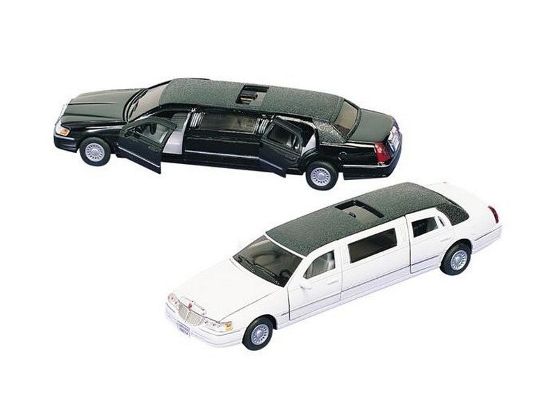 Машина Kinsmart Lincoln Town Car Stretch Limousine инерция 16шт 138 бк