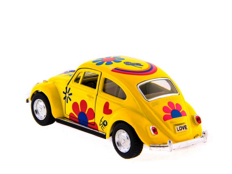 Машина Kinsmart 1967 Volkswagen Classical Beetle with printing инерция 112шт 132 бк