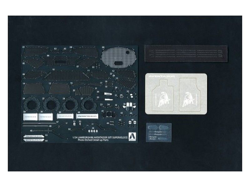 Набор фототравления AOSHIMA Lamborghini Aventador 50°AnniversarioSV Common DetailUp Parts