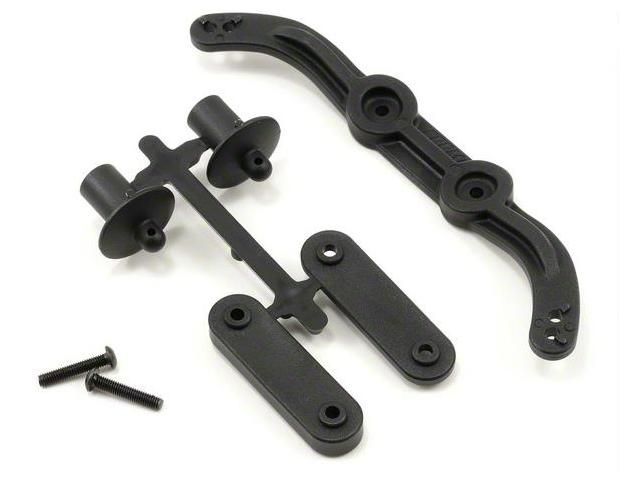 Задняя опора крепления корпуса черная for the Traxxas Slash 4x4