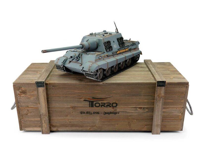 Радиоуправляемый танк Torro Jagdtiger, башня Henschel 116 откат ствола для ИК боя V30 24G RTR
