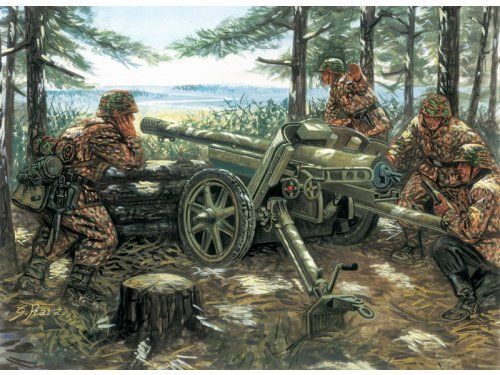 Сборная модель Пушка PAK 9738 AT GUN with crew 135