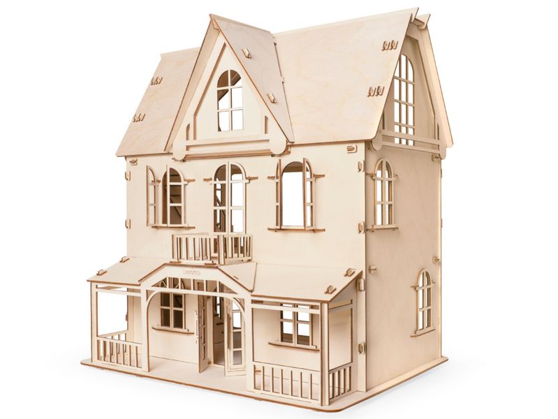 Деревянный конструктор Lemmo Кукольный дом Венеция наборы мебели не входят в кт, 172 детали