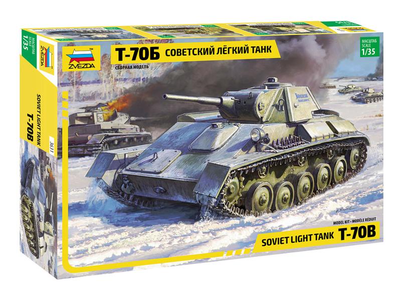 Сборная модель ZVEZDA Советский легкий танк Т70Б, 135
